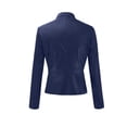 thumbnail image 4 of Aqestyerly Veste de Motard à Revers pour Femme avec Fermeture Éclair, Manteau de Moto Court et Court Style Punk pour l'Automne, Vêtement d'Extérieur HWRETIE, 4 of 6