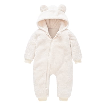 Weiqiqre Toddler Baby Kids Pant , Toddler Baby Boys Girls Color Plush Cute Bear Ears Winter Thick Jumpsuit Romper