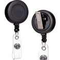 thumbnail image 1 of 2 Pack - Retractable ID Name Badge Holder Reels-Black, 1 of 6