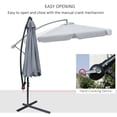 thumbnail image 3 of Outsunny Parasol Déporté Suspendu de Patio 9 Pi, Parasol Cantilever, Gris Foncé, 3 of 8