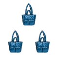 thumbnail image 3 of Baohd Larger Capacity Tote Bag With Big Opening For Easy Access Books Crossbody Bag blue 3Set, 3 of 6