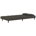 thumbnail image 3 of vidaXL 2-Seater Sofa Bed with Two Pillows Dark Grey Velvet, 3 of 5