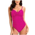thumbnail image 1 of Maillots de Bain une Pièce pour Femmes Monokini Torsadé Contrôle du Ventre, 1 of 7