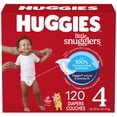 thumbnail image 1 of Huggies Little Snugglers Baby Diapers, Size 4 (22-37 lbs), 120 Ct, 1 of 9