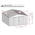 thumbnail image 3 of Arrow Elite 14 x 14 x 8 ft Blue Grey Steel Storage Shed, 3 of 9