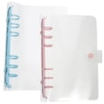 thumbnail image 4 of 2pcs Notebook Binder A6 Clear Binder Household Binder Reusable Notebook Shell Office Binders, 4 of 8