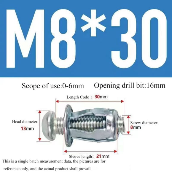 Nut Expansion Screw Gypsum Board Hollow Iron Car Fixed Expansion Bolts Lantern Type Riveting Connecting Nut