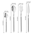 thumbnail image 2 of Aihimol Silverware Tableware Set of 4 Flatware Silverware Set Forks Spoons and Knives Set Kitchen Utensils Set Ergonomic Durable Dishwasher Safe Silver, 2 of 3