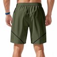 thumbnail image 3 of Styesk Shorts pour Hommes Couleur Unie Mode Décontractée avec Poches Taille à Lacets, 3 of 7