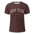 thumbnail image 3 of BOBOGOJP T-Shirts pour Homme Extensible à Manches Courtes Col Ras du Cou T-Shirt (Brun,m), 3 of 4