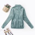 thumbnail image 4 of Womens Full Zip Up Sherpa Lapel Fuzzy Fleece Jacket Oversized Fluffy Coat, 4 of 4