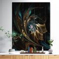 thumbnail image 2 of Design Art - Fleur Fractale Brun Bleu en Noir, 2 of 5