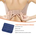 thumbnail image 3 of Extension Strap Bra Extender Buckle 3 Hook Women Accessories Colorful Buttons Clamp Practical Elastic Multicolor Clips Tight 3 Rows Underwear deep blue, 3 of 6