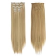 thumbnail image 1 of Xihbxyly Extensions de Cheveux Longs à Clip Mode Cheveux Pleins Droits Perruque Offres de Vacances, 1 of 4