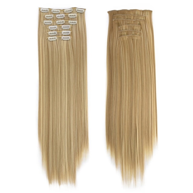 Xihbxyly Extensions de Cheveux Longs à Clip Mode Cheveux Pleins Droits Perruque Offres de Vacances