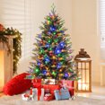 thumbnail image 4 of ： 
150CM Arbre de Noël Pointu, Sapin de Noël Artificiel avec 844 Branches et 250 Lumières, Base Stable Métallique et Contrôleur avec 11 Fonctions, Convient pour Maison, Boutique, Café, 4 of 10