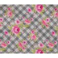 thumbnail image 4 of oneOone Cotton Flex Fabric Leaves & Floral Check Print Fabric BTY 40 Inches Wide, 4 of 4