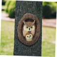 thumbnail image 2 of Tree Hanging Sculpture Owl Garden Statues Owl Decorative Statue Owl Tree Face, 2 of 5