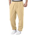 thumbnail image 1 of Men‘S Casual Solid Jogging Elastic Mid Waisted Sports Pants With Pockets Streetwear, 1 of 9