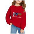 thumbnail image 2 of PMVFHDE Liquidation Chandails pour Enfants Chandails pour Enfants Hanoucca Menorah Imprimé Chandail Chaud à Col Rond Chandail à Manches Longues Chandails de Noël pour Filles, Rouge, 5-6 Ans, 2 of 3