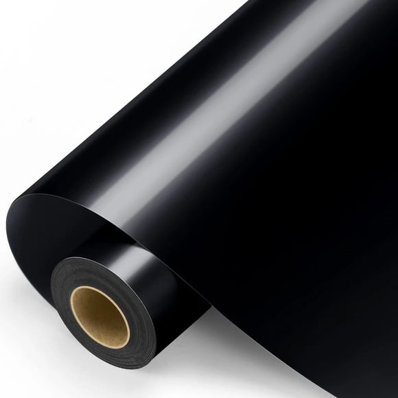 Black Permanent Vinyl Roll Glossy Adhesive Sheet for Cricut Silhouette Cutting