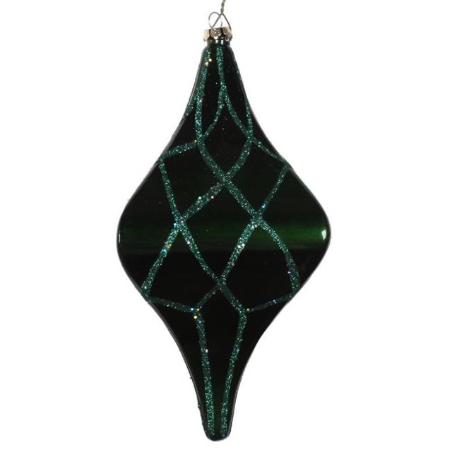 Vickerman MT198424D 8 Po Émeraude Candy Glitter Net Drop Ornement