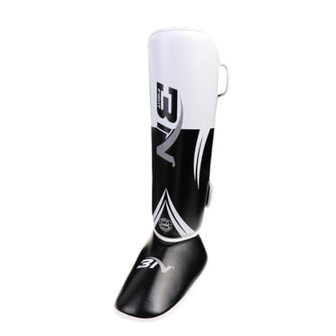 Shin Instep Pads MMA Leg Foot Guards Muay Thai Kick Boxing Guard White