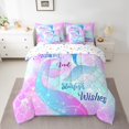 thumbnail image 2 of YST Mermaid Tail Comforter Set, Glitter Sparkle, 7-Piece, Queen, 2 of 5