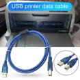 thumbnail image 1 of USB Cable 1.5m Stable Transmission Transparent Blue Copper USB 2.0 A to B Male Printer Data Cord for Office, 1 of 8