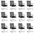 thumbnail image 1 of Costway Chaises d'Invité de Bureau Ensemble de 12 avec Base en Métal et Accoudoirs Chaise de Réception en Maille, 1 of 8