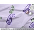 thumbnail image 2 of Soimoi Polyester Crepe Fabric Paisley Block Printed Fabric 1 Yard 42 Inch Wide, 2 of 3