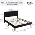 thumbnail image 3 of VECELO Full Size Upholstered Beds, Modern Platform Bed Frame with Adjustable Headboard, Wooden Slats Support/No Box Spring Needed, Black, 3 of 8
