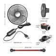 thumbnail image 3 of SDNall Versatile Car Seat Hook Fan with Rotating Light, Portable Fan for Cooling Back Seat Passengers in Vehicles and SUVs, Adjustable with Quiet Operation, 3 of 9