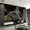 thumbnail image 1 of 3D Wallpaper Black & Gold Marble SKU# WAL0132, 1 of 1
