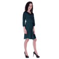 thumbnail image 3 of Moomaya Full Sleeves Gathered Dress w/ Ruffle Waist Casual Flowy Swing Dresses, 3 of 6