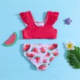 thumbnail image 3 of MIASHUI Girls Swimsuit Ruffles Watermelon Printed Two Pieces Bikini Set Swimwear Bathing Suits,Red,12-18 Months, 3 of 6