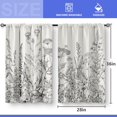 thumbnail image 3 of Flower Leaves Kitchen Curtains - Grey Floral Spring Rustic Plant Botanical Cafe Farmhouse Small Short Curtains for Bathroom Living Room Rod Pocket Window Drapes 36 Inch Length 2 Panels Set, 3 of 5