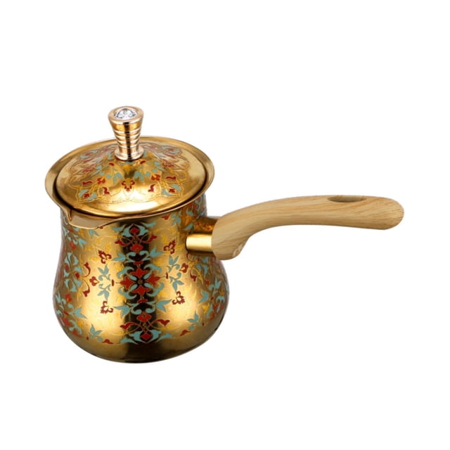 Siruishop Coffee Pot Multifunctional Stainless Steel Milk Warmer for Making Coffee Tea 550ml