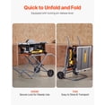 thumbnail image 4 of VEVOR Portable Table Saw Stand with Wheels 350 lbs Load Capacity Rolling Foldable, 4 of 9