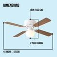 thumbnail image 3 of Mainstays PL 42 In Ceiling Fan With Light Kit, 3 of 12