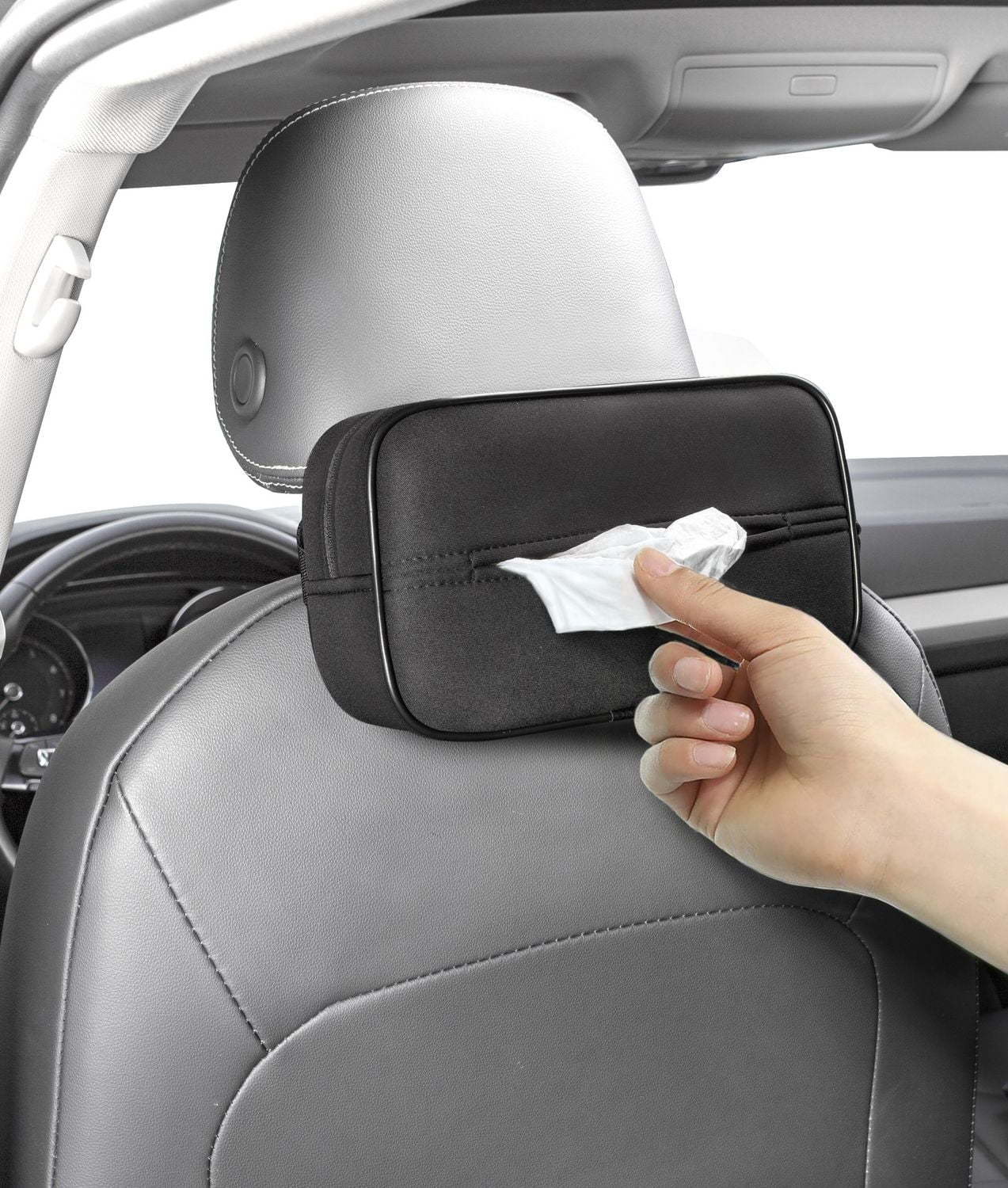AUTO DRIVE Porte-Mouchoirs pour Voiture Boîte à Serviettes Auto Organisateur de Mouchoirs