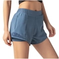 thumbnail image 1 of Timegard Running Shorts for Women Elastic High Waist Trackshorts Workout Shorts with Zipper Pockets, 1 of 4
