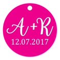 thumbnail image 1 of 100 Pcs Rond Fait sur Mesure Hang Tags Personnalisé Initiale Cadeau de Faveur de Mariage Papier Tags, 1 of 1