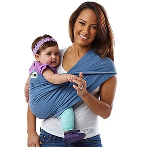 Baby Ktan Original: ANGLAIS Baby Porte-enveloppe, Sling pour nourrissons et enfants - Support simple pour le port de bébé - Pas de bagues ou de boucles - porter le nouveau-né jusqu'à 35 lbs, Denim, Femmes 6-8 (Petit), Hommes 37-38