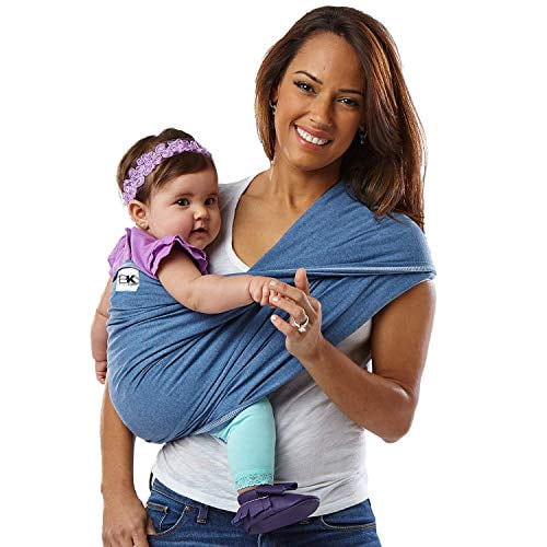 Baby Ktan Originale Écharpe Porte-Bébé, Écharpe pour Nourrisson et Enfant - Porte-Bébé Simple pour Portage - Sans Anneaux Ni Boucles - Porter un Nouveau-Né jusqu'à 35 Lb, Denim, Femmes 6-8 (Petit), Hommes 37-38