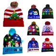 thumbnail image 2 of Christmas Led Switch Box Knitted Hat Lantern Party Warm Adult Hat With Ball, 2 of 8