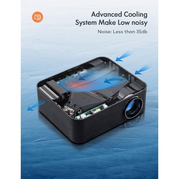 Apeman LC650 Native 1080P Videos Projector,4K Support Home Theater