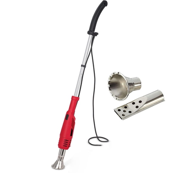 Brûleur à Herbes avec 2 Buses, Éliminateur de Herbes Électrique, Bâton Thermique de Désherbage, Allumeur pour BBQ 2000 W jusqu'à 650 °C
