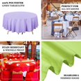 thumbnail image 4 of LNGOOR 108” Wholesale Round Tablecloth Polyester Round Table Linens For Wedding Party Banquet Restaurant -  WHITE, 4 of 11