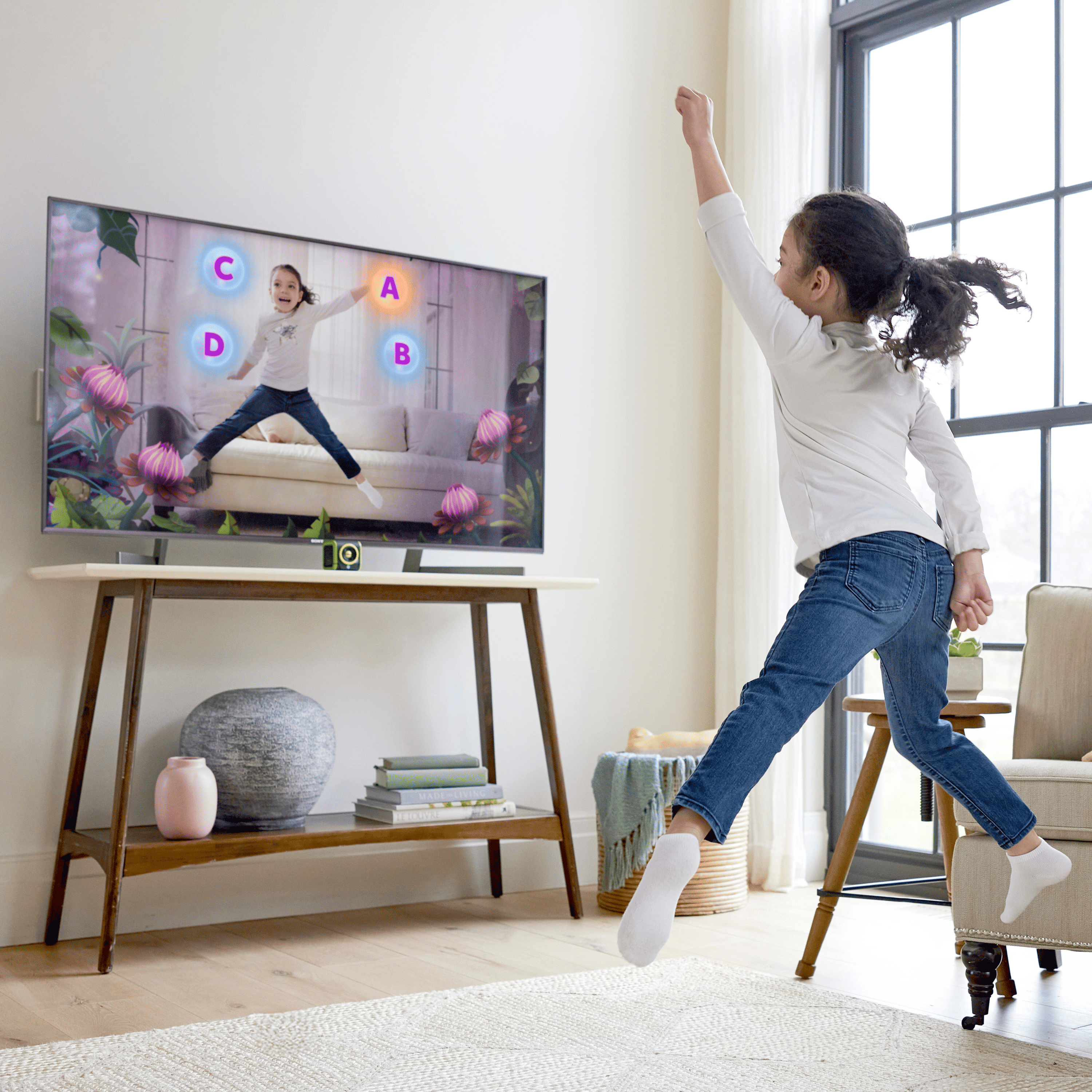 LeapFrog® LeapMove - Système de jeu vidéo d'apprentissage actif - Version francaise, 4-7 Ans